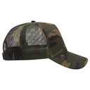 47-049 OTTO CAP Camouflage 5 Panel Mid Crown Mesh Back Trucker Hat
