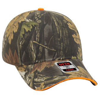 71-841 Camouflage Brushed Cotton Twill Sandwich Visor Low Profile Pro Style Caps