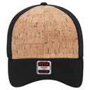 83-1212 Cork 6 Panel Low Profile Mesh Back Cap Structured Firm front Panel Low-Fitting