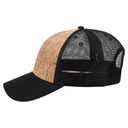 83-1212 Cork 6 Panel Low Profile Mesh Back Cap Structured Firm front Panel Low-Fitting