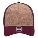 83-1212 Cork 6 Panel Low Profile Mesh Back Cap Structured Firm front Panel Low-Fitting