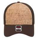 83-1212 Cork 6 Panel Low Profile Mesh Back Cap Structured Firm front Panel Low-Fitting