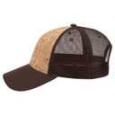 83-1212 Cork 6 Panel Low Profile Mesh Back Cap Structured Firm front Panel Low-Fitting