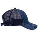 83-509 Washed Denim Low Profile Pro Style Mesh Back Caps