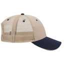 84-482 Brushed Bull Denim Sandwich Visor Low Profile Pro Style Mesh Back Caps