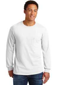 Gildan ®  - Ultra Cotton ®  100% Cotton Long Sleeve T-Shirt with Pocket.  2410