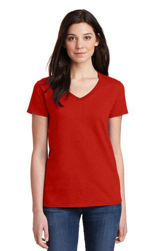 Gildan ®  Ladies Heavy Cotton ™  100% Cotton V-Neck T-Shirt. 5V00L