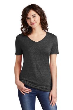 JERZEES  ®  Ladies Snow Heather Jersey V-Neck T-Shirt 88WV JERZEES  ®  Ladies Snow Heather Jersey V-Neck T-Shirt 88WV