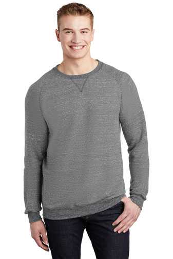 JERZEES  ®  Snow Heather French Terry Raglan Crew 91M