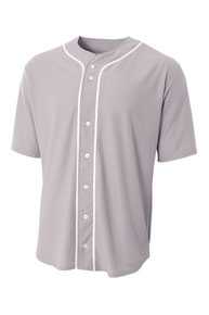 A4 Short Sleeve Full-Button Baseball Top A4N4184