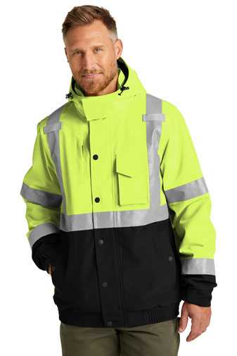 CornerStone &#174;  ANSI 107 Class 3 Waterproof Insulated Ripstop Bomber Jacket CSJ501
