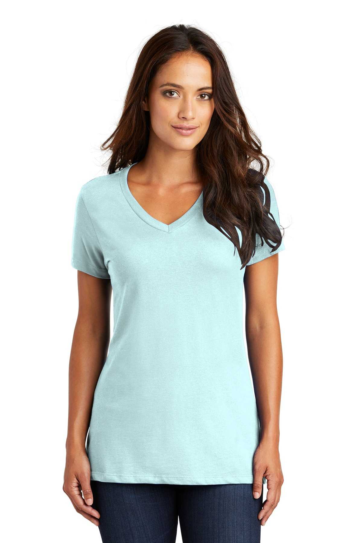 District ®  - Women's Perfect Weight ®  V-Neck Tee. DM1170L