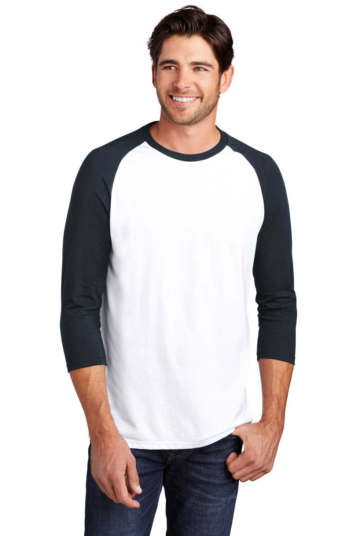District  &#174;  Perfect Tri &#174;  3/4-Sleeve Raglan. DM136