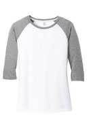 District ®  Women's Perfect Tri ®  3/4-Sleeve Raglan. DM136L