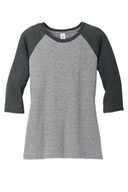 District ®  Women's Perfect Tri ®  3/4-Sleeve Raglan. DM136L