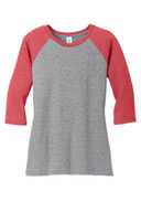 District ®  Women's Perfect Tri ®  3/4-Sleeve Raglan. DM136L