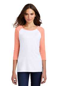 District ®  Women's Perfect Tri ®  3/4-Sleeve Raglan. DM136L