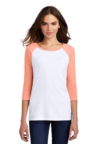 District ®  Women's Perfect Tri ®  3/4-Sleeve Raglan. DM136L
