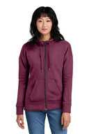 District  ®  Women's Perfect Weight  ®  Fleece Drop Shoulder Full-Zip Hoodie DT1104