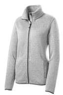 Port Authority Ladies Sweater Fleece Jacket. L232