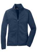Port Authority Ladies Sweater Fleece Jacket. L232