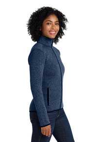 Port Authority Ladies Sweater Fleece Jacket. L232