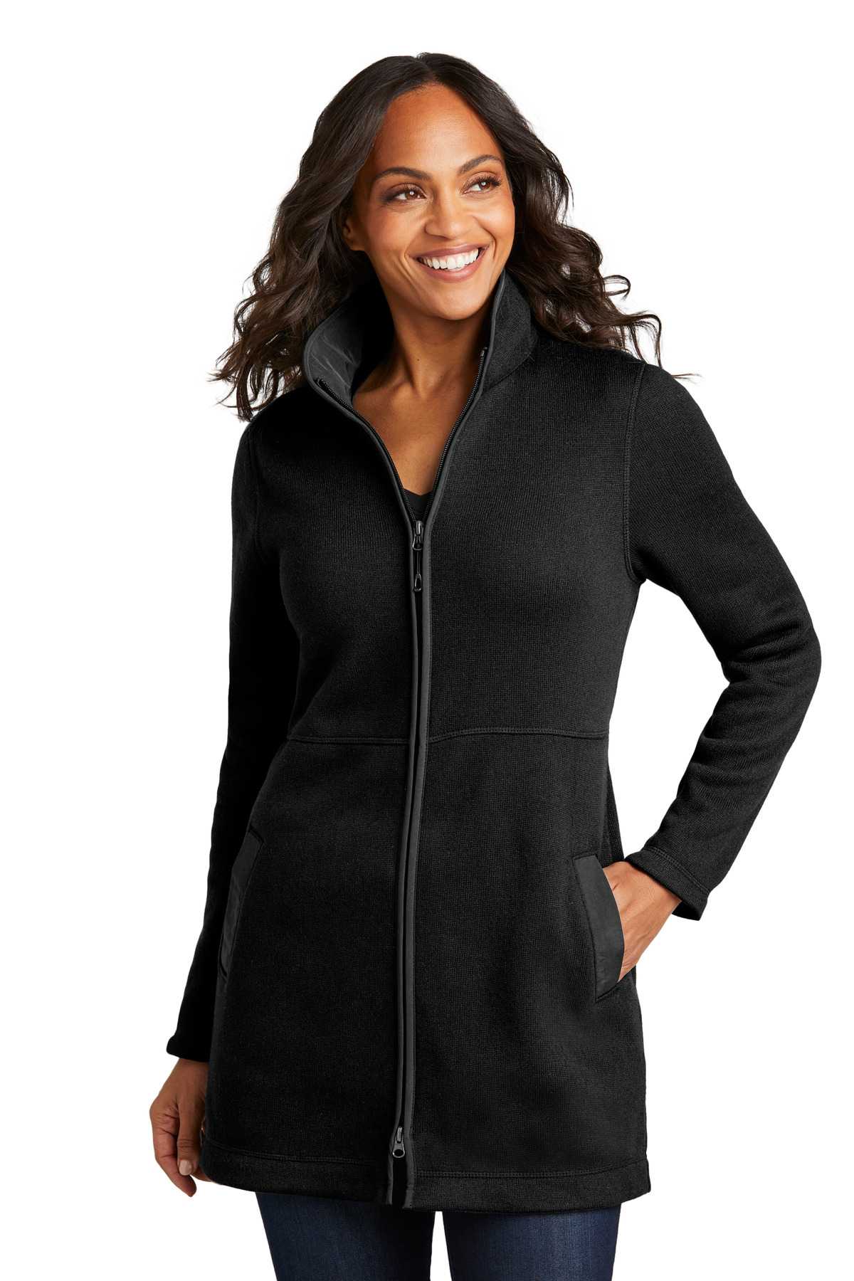 Port Authority ®  Ladies Arc Sweater Fleece Long Jacket L425