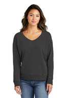 Port & Co ®  Ladies Beach Wash ®  Garment-Dyed V-Neck Sweatshirt LPC098V