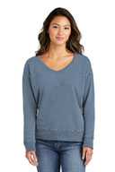 Port & Co ®  Ladies Beach Wash ®  Garment-Dyed V-Neck Sweatshirt LPC098V