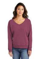 Port & Co ®  Ladies Beach Wash ®  Garment-Dyed V-Neck Sweatshirt LPC098V
