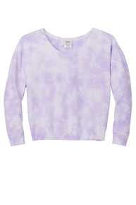 Port & Company ®  Ladies Beach Wash ®  Cloud Tie-Dye V-Neck Sweatshirt LPC140V