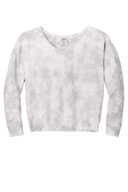Port & Co ®  Ladies Beach Wash ®  Cloud Tie-Dye V-Neck Sweatshirt LPC140V