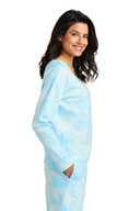 Port & Co ®  Ladies Beach Wash ®  Cloud Tie-Dye V-Neck Sweatshirt LPC140V