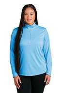 Sport-Tek  ®  Ladies PosiCharge  ®  Tri-Blend Wicking 1/4-Zip Pullover. LST407