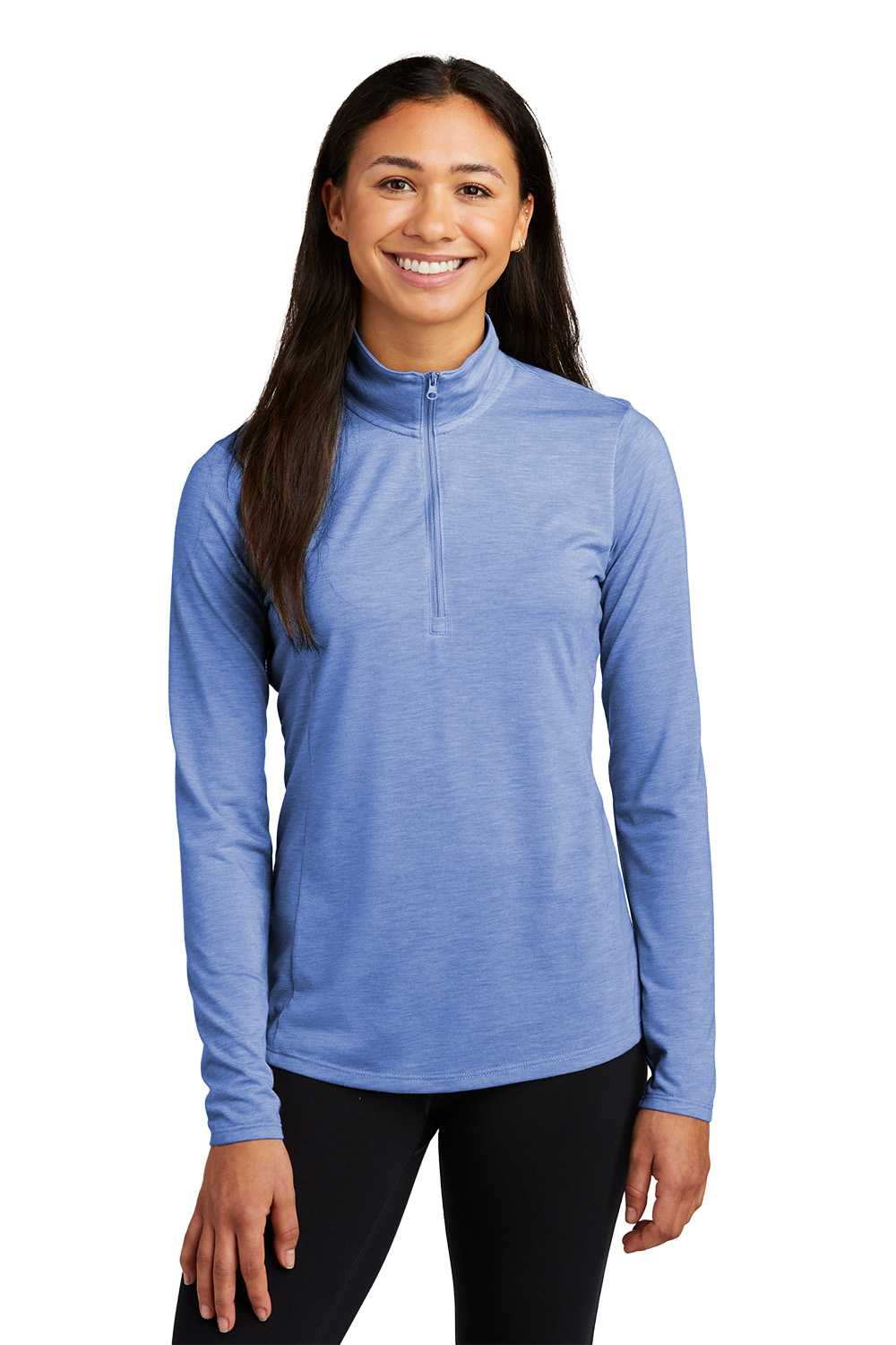 Sport-Tek  ®  Ladies PosiCharge  ®  Tri-Blend Wicking 1/4-Zip Pullover. LST407