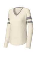 Sport-Tek ®  Ladies Halftime Stripe Long Sleeve V-Neck Tee LST6043