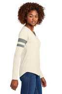 Sport-Tek ®  Ladies Halftime Stripe Long Sleeve V-Neck Tee LST6043