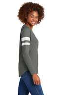 Sport-Tek ®  Ladies Halftime Stripe Long Sleeve V-Neck Tee LST6043