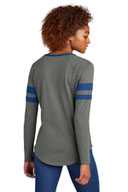 Sport-Tek ®  Ladies Halftime Stripe Long Sleeve V-Neck Tee LST6043