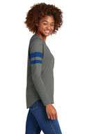 Sport-Tek ®  Ladies Halftime Stripe Long Sleeve V-Neck Tee LST6043