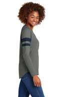 Sport-Tek ®  Ladies Halftime Stripe Long Sleeve V-Neck Tee LST6043