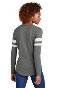 Sport-Tek ®  Ladies Halftime Stripe Long Sleeve V-Neck Tee LST6043