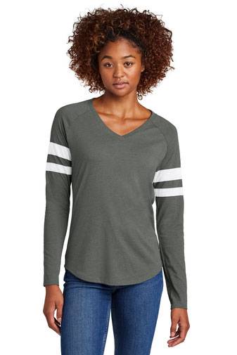 Sport-Tek ®  Ladies Halftime Stripe Long Sleeve V-Neck Tee LST6043