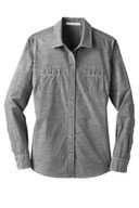 Port Authority Ladies Slub Chambray Shirt. LW380