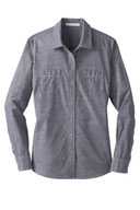 Port Authority Ladies Slub Chambray Shirt. LW380