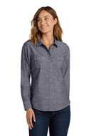 Port Authority Ladies Slub Chambray Shirt. LW380