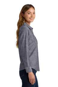 Port Authority Ladies Slub Chambray Shirt. LW380