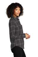 Port Authority Ladies Long Sleeve Ombre Plaid Shirt LW672