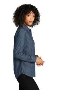 Port Authority Ladies Long Sleeve Perfect Denim Shirt LW676