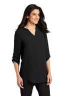 Port Authority Ladies 3/4-Sleeve Tunic Blouse. LW701